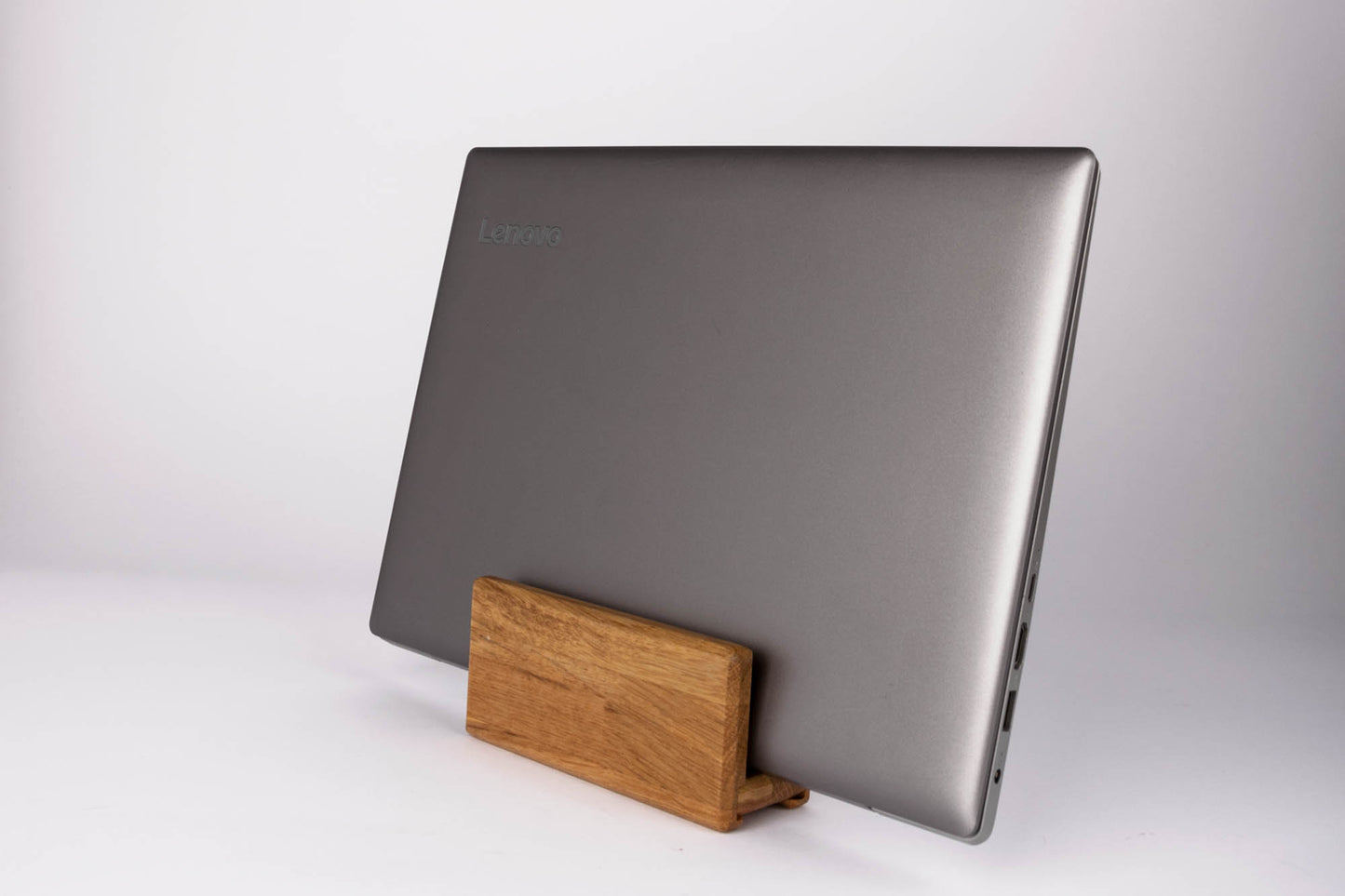 Oak Wood Vertical Laptop Holder
