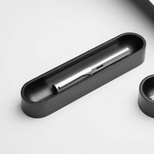 Iulia Black Oval Pen Tray Black Clear Desk Organiser Desk Organizers Minimalist Desk Organizer Office Desk Accessories Iulia