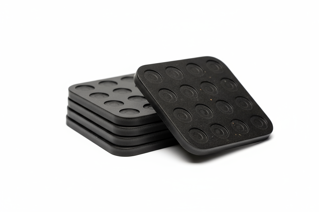 Siyah Ahşap Daireler Altlığı