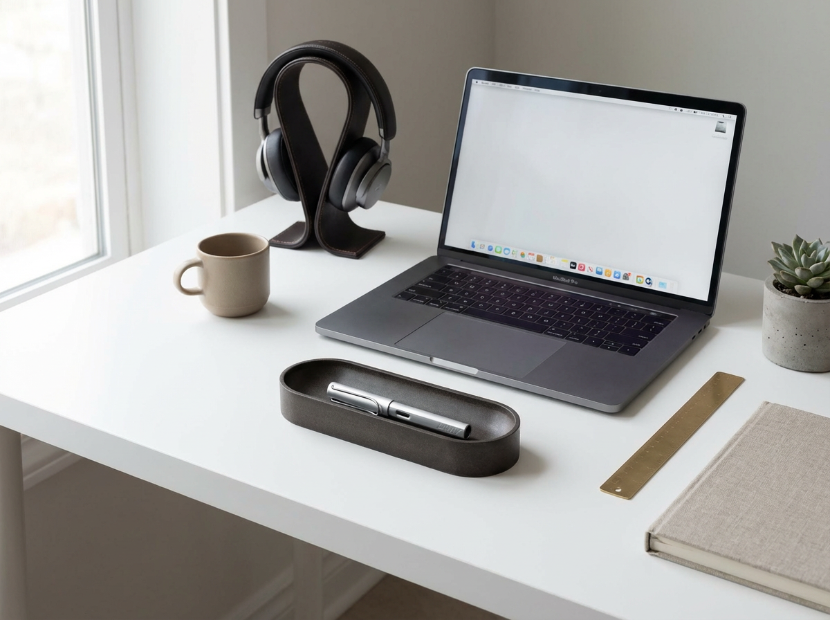 Gray Large Oval Pen Tray