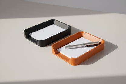 Kartvizitlik, 4x6 Not Kağıdı Tepsisi, Siyah veya Turuncu Not Düzenleyici