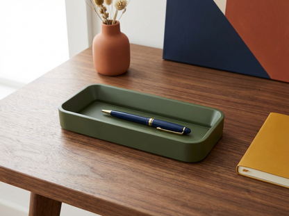 Olive Green Desk Organizer Set