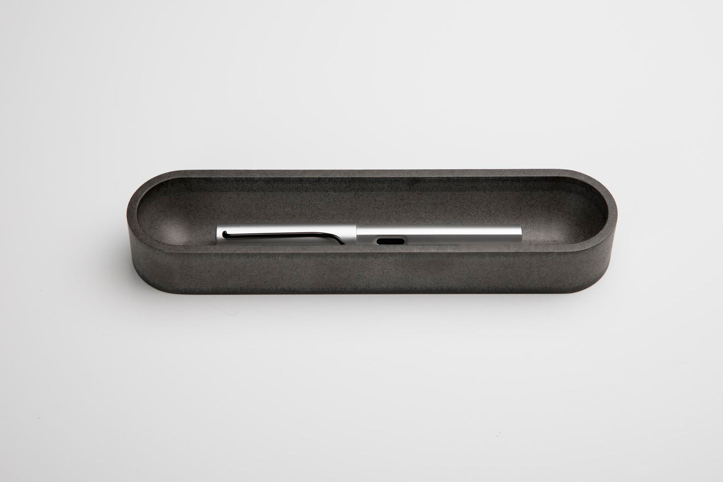 Gray Oval Pen Tray