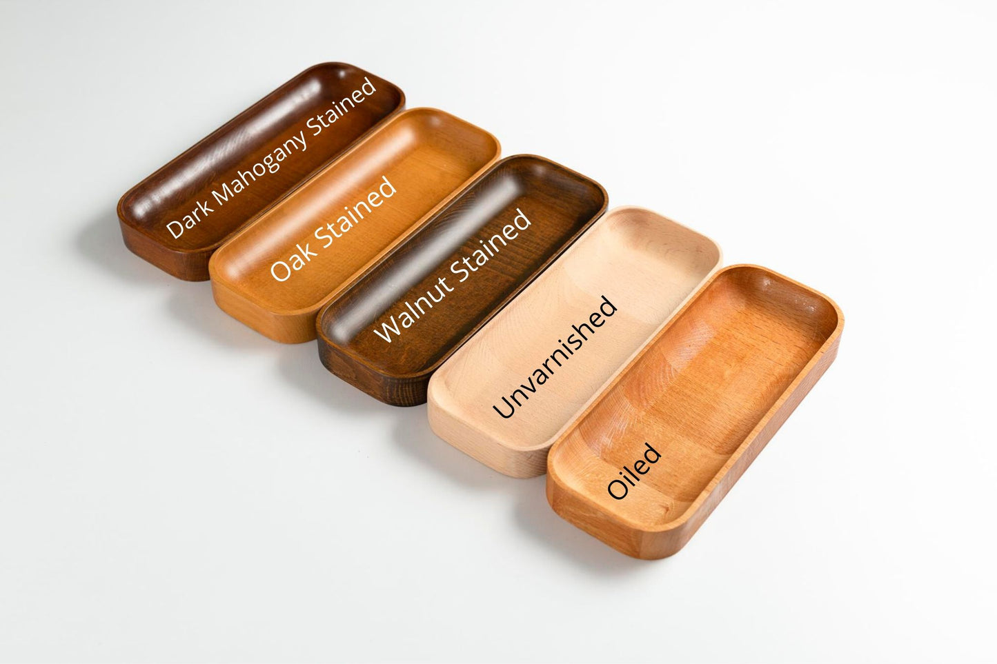 Koyu Maun Boyalı Kayın Ağacı Masa Düzenleyici Seti 