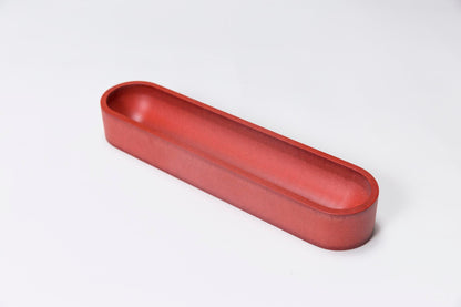 Red Oval Pen Tray
