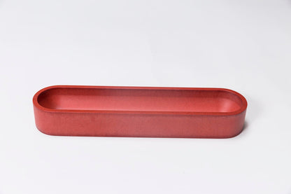 Red Oval Pen Tray