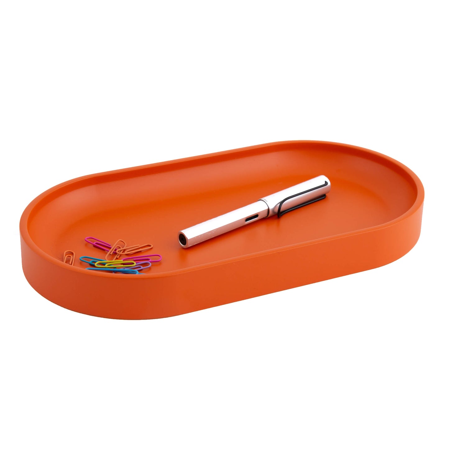 Orange Oval Valet Tray