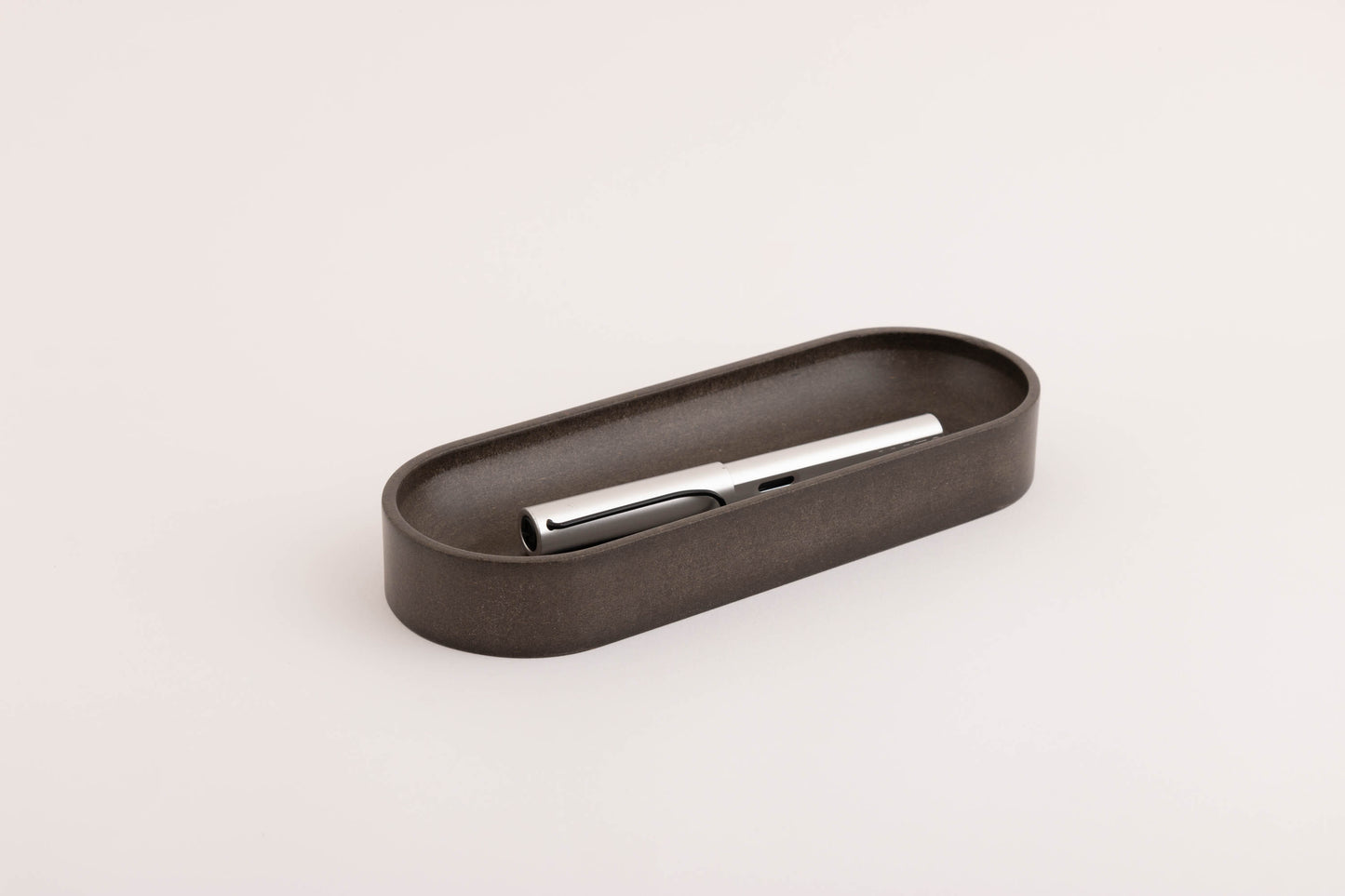 Gray Large Oval Pen Tray