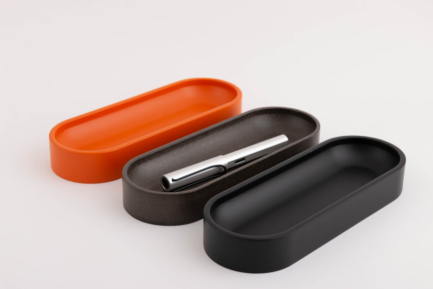 Gray Large Oval Pen Tray