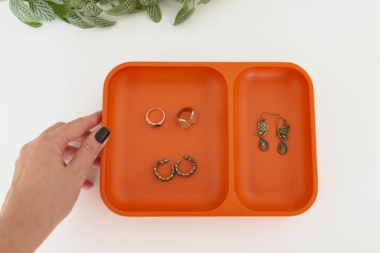 Orange Catchall Tray, Jewelry Tray