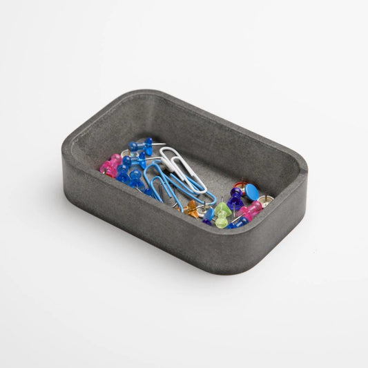 Gray Paper Clip Holder