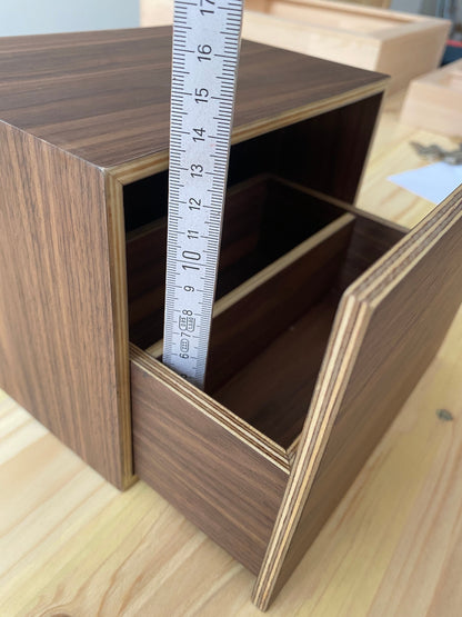 Wooden Recipe Card Box , Luxury and Modern Recipe Box, Birch or Walnut Wood, Suitable for 4x6 Cards