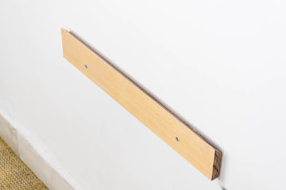 Scandinavian Oak Floating Bedside Table with One Drawer, Wall Mounted Nighstand with Wooden Handle