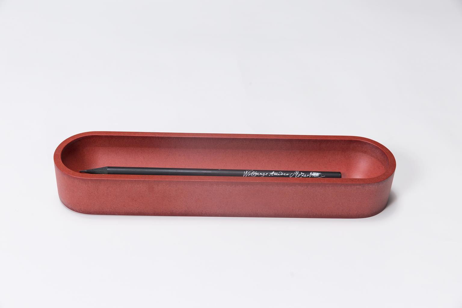 Iulia Red Oval Desk Organizer Set Clear Desk Organiser Desk Organizers Minimalist Desk Organizer Office Desk Accessories Red Iulia