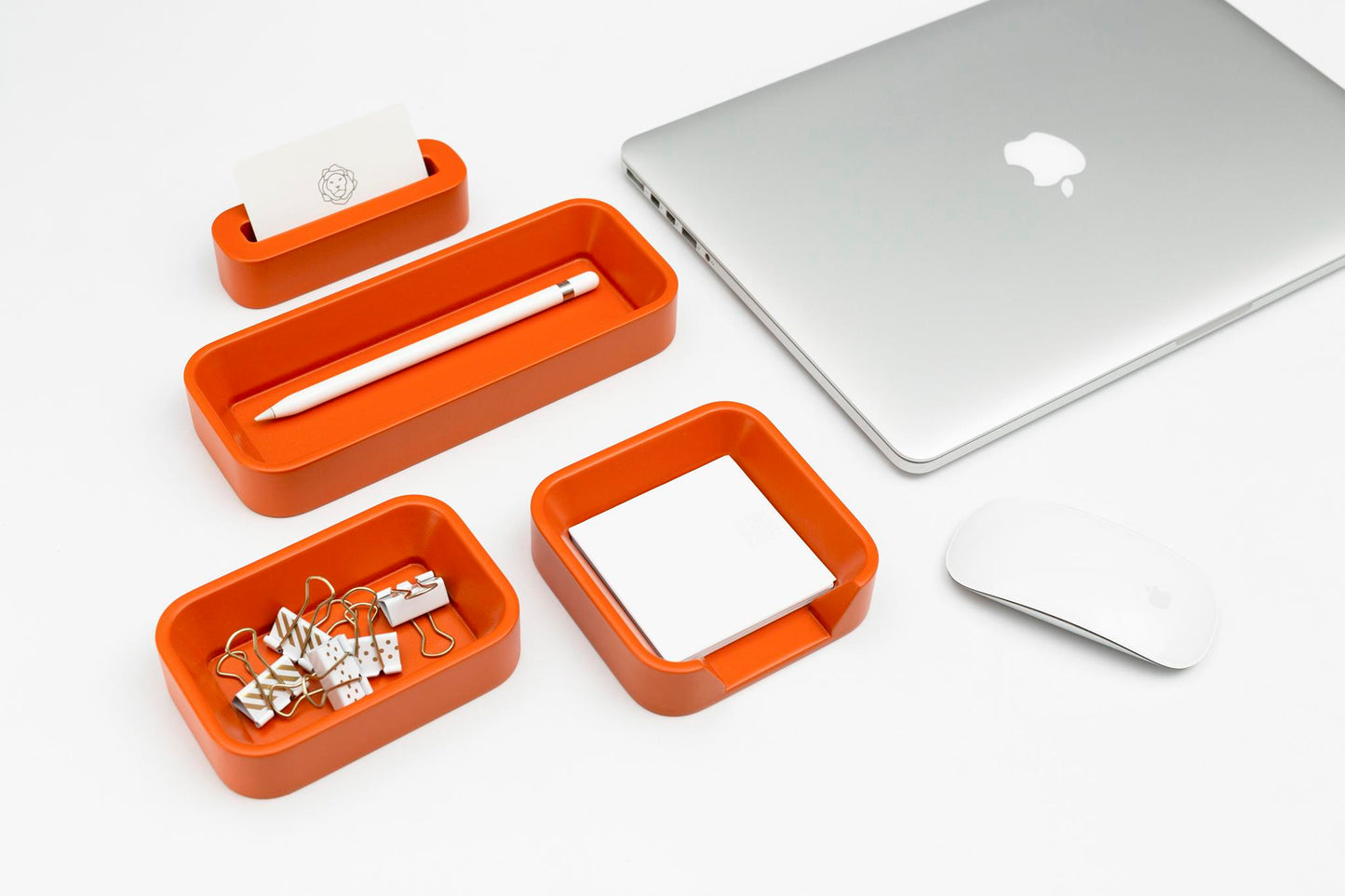 Orange Paper Clip Holder