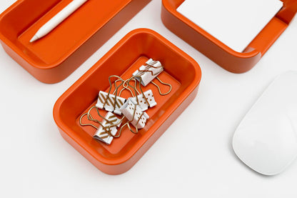 Orange Desk Organizer Set
