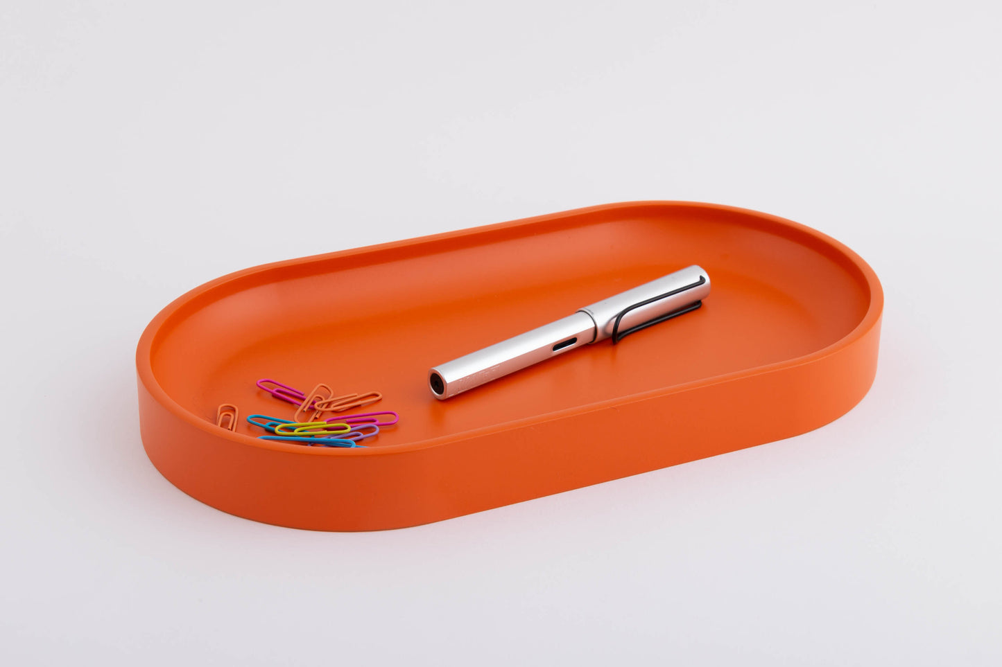 Orange Oval Valet Tray