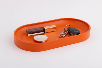 Orange Oval Valet Tray