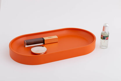 Orange Oval Valet Tray