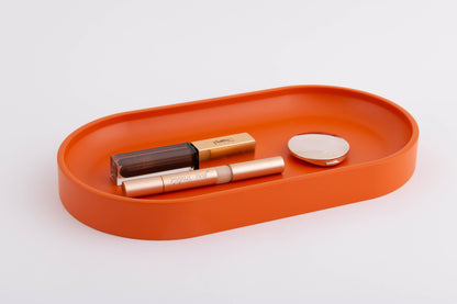 Orange Oval Valet Tray