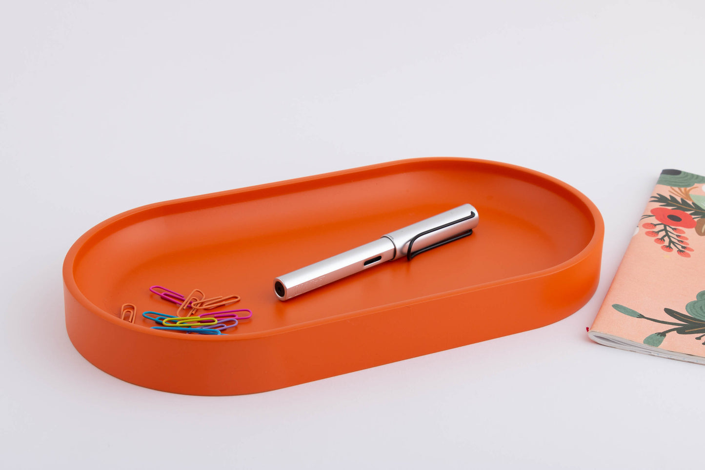 Orange Oval Valet Tray