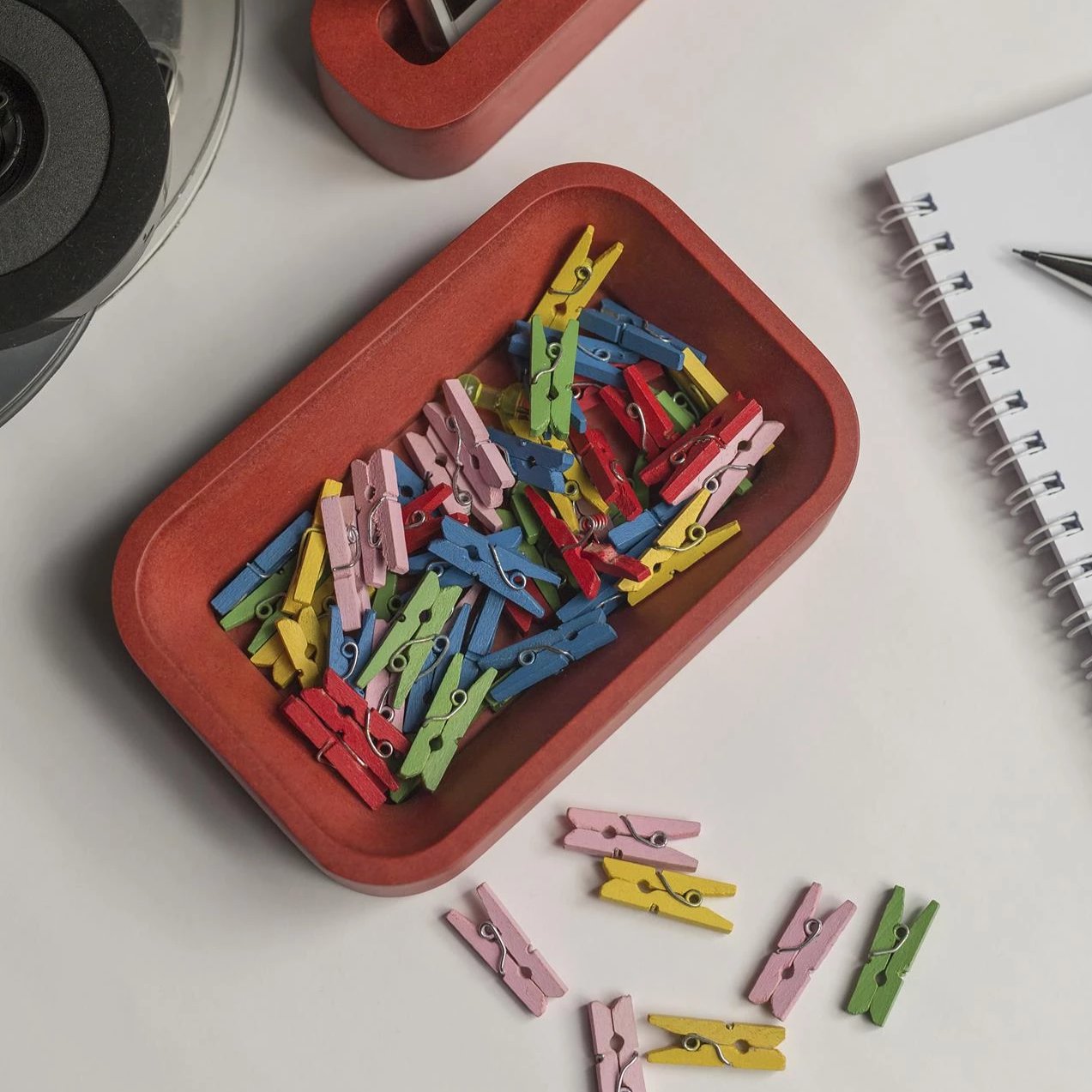 Red Paper Clip Holder