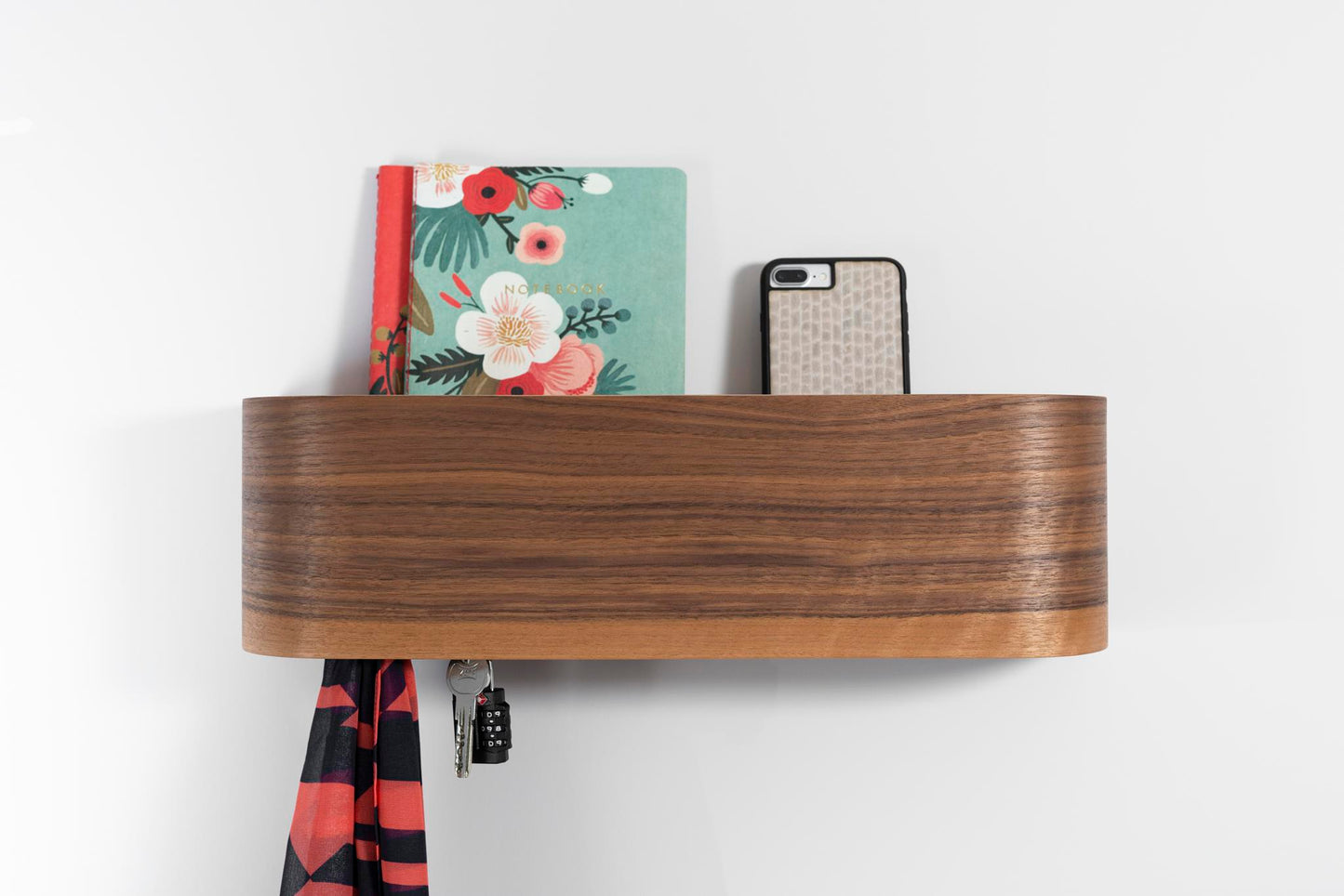 Walnut Entryway Organizer