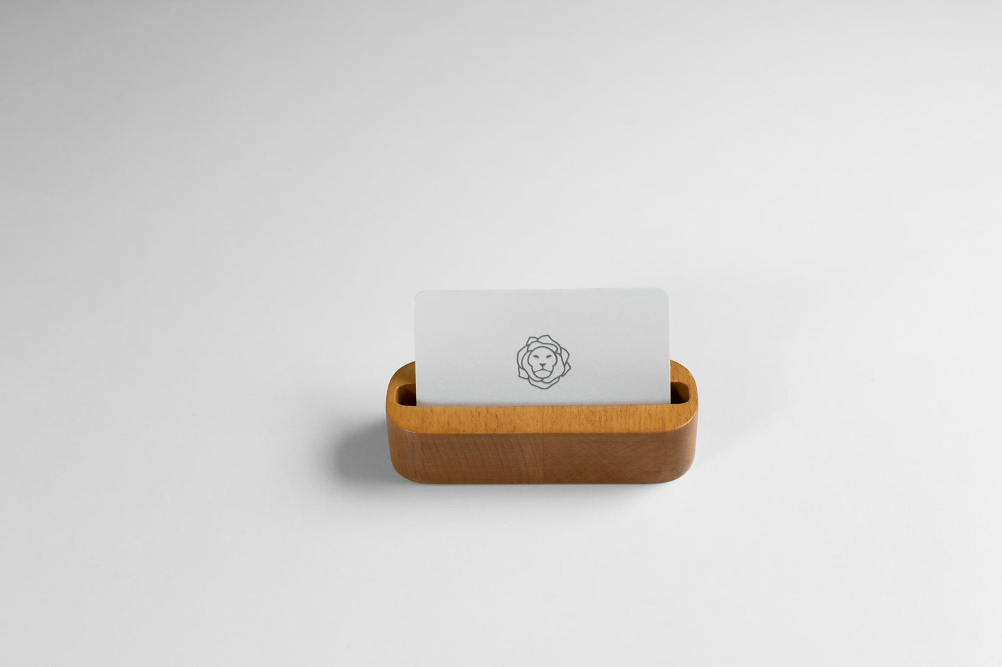 Oak Stained Beechwood Desk Organizer Set