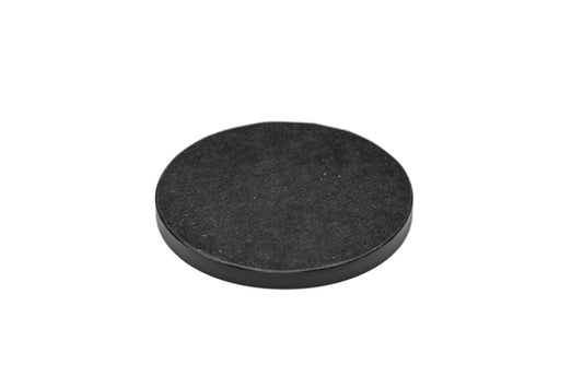 Iulia Black Round Wood Coaster With Cork Rubber Bottom Set Black Coasters Round Iulia