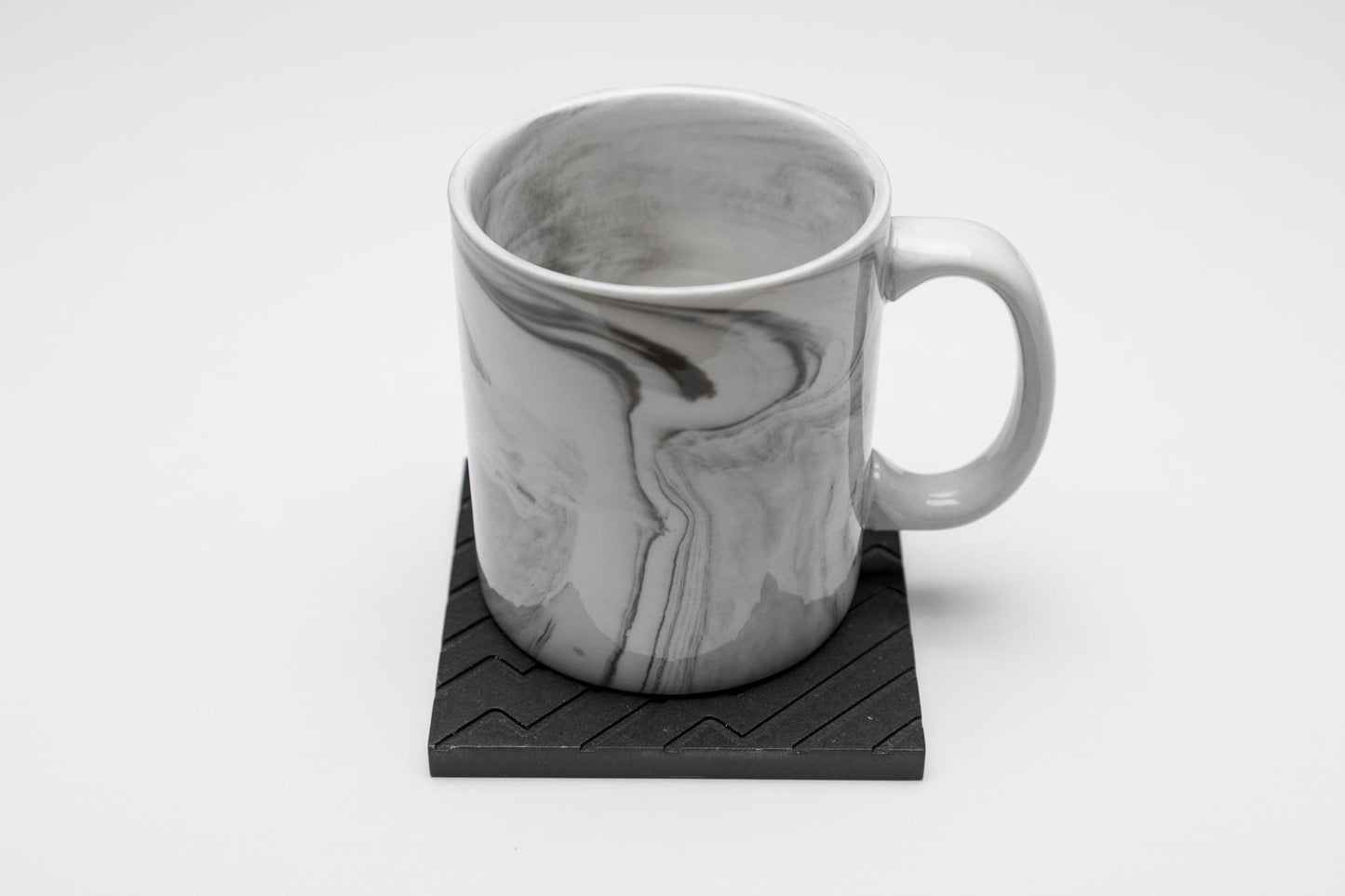 Iulia Black Zigzag Wood Coaster Set Black Coasters Zigzag Iulia