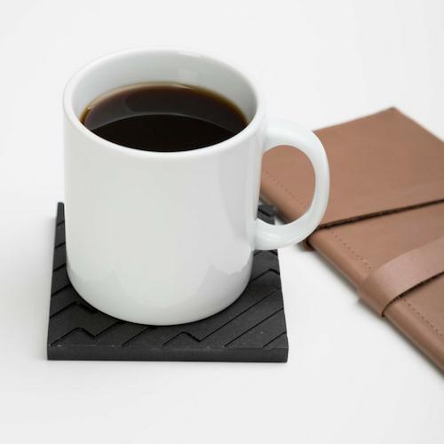 Iulia Black Zigzag Wood Coaster Set Black Coasters Zigzag Iulia