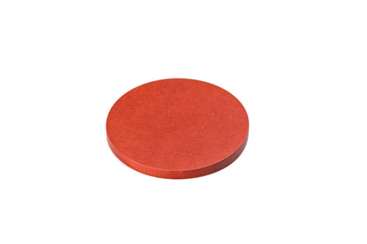 Iulia Red Round Wood Coaster With Cork Rubber Bottom Set Coasters Red Round Iulia