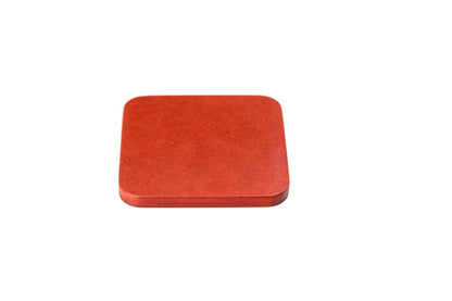 Iulia Red Wood Coaster With Cork Rubber Bottom Set Coasters Red Standard Iulia