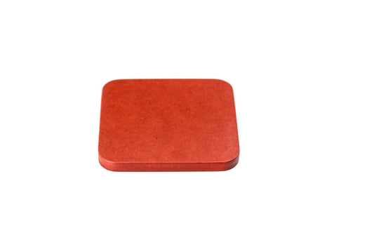 Iulia Red Wood Coaster With Cork Rubber Bottom Set Coasters Red Standard Iulia