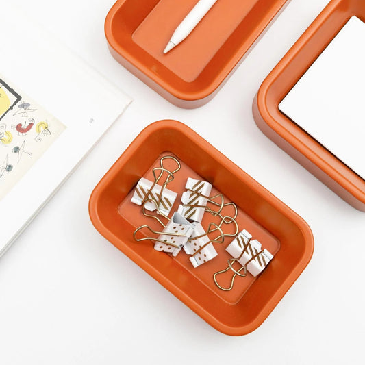 Orange Paper Clip Holder