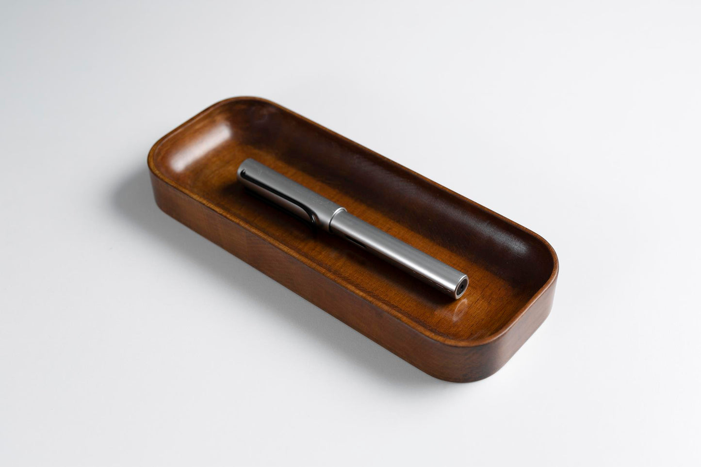 Koyu Maun Boyalı Kayın Ağacı Masa Düzenleyici Seti 